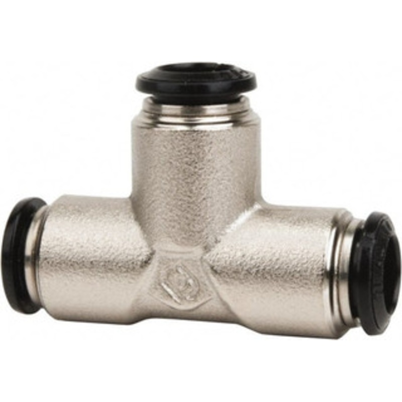 Value Collection 6mm Outside Diam, Nickel Plated Brass Push-to-Connect Tube Union Tee 250 Max psi, Tube to Tube Connection, Buna O-Ring 2556006665PRO – 61761219
