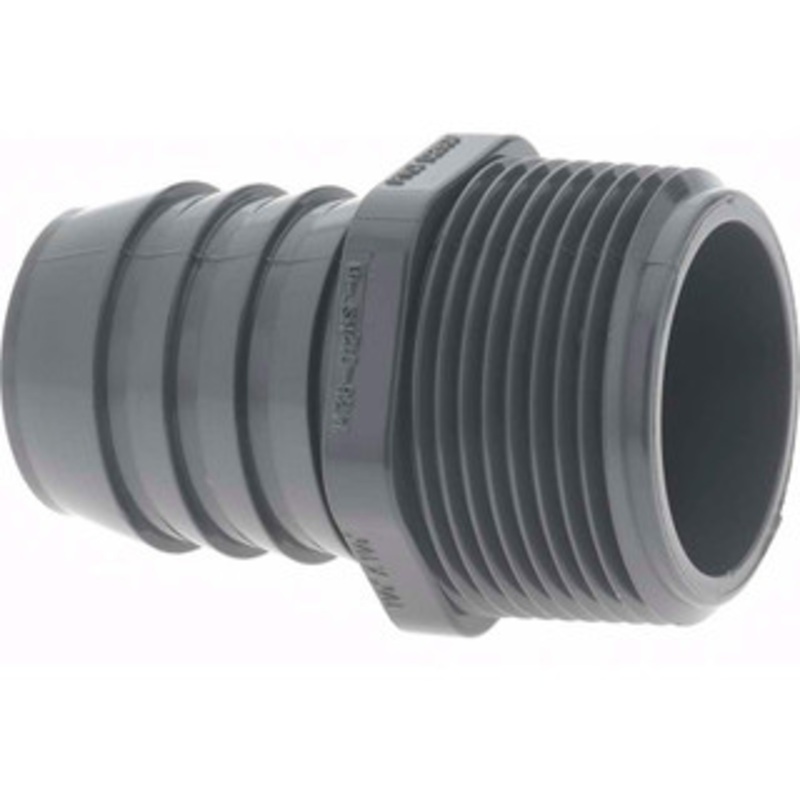 Value Collection 1-1/4 Barb, 1-1/4 MIPT, Multiple Barbed Tube Adapter PVC, Male 1436-012 – 37004306