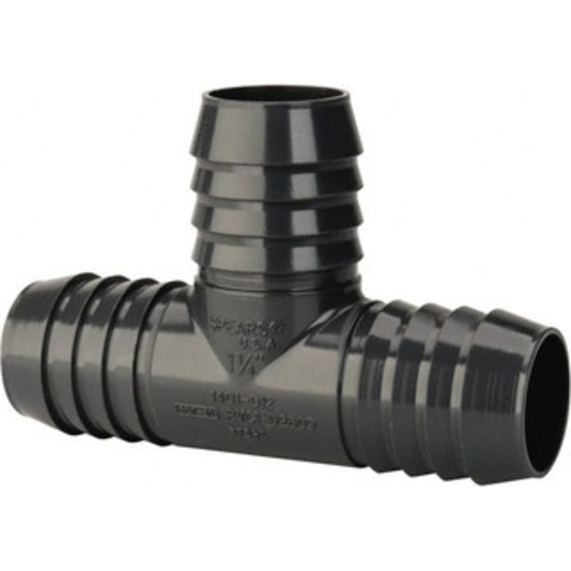 Value Collection 1-1/4 Barb, Multiple Barbed Tube Insert Tee PVC, Male 1401-012 – 37003860
