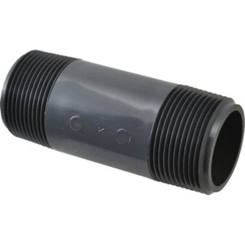 Value Collection 1-1/4 Pipe, 4 Long PVC Threaded Plastic Pipe Nipple Schedule 80, Gray 885-040 – 37004801