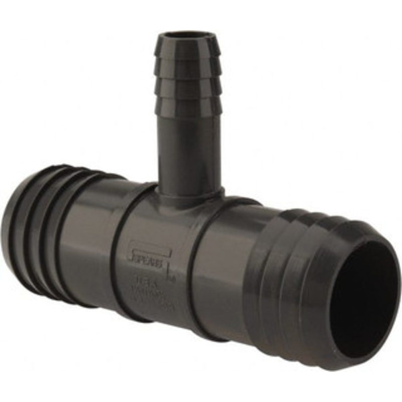 Value Collection 1-1/4 x 1-1/4 x 1/2 Barb, Multiple Barbed Tube Reducing Tee PVC, Male 1401-166 – 01992643