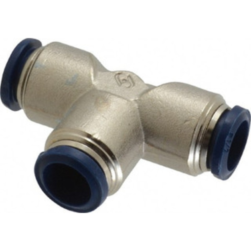 Value Collection 1/2 Outside Diam, Nickel Plated Brass Push-to-Connect Tube Union Tee 250 Max psi, Tube to Tube Connection, Buna O-Ring 2556001265JP – 89911648