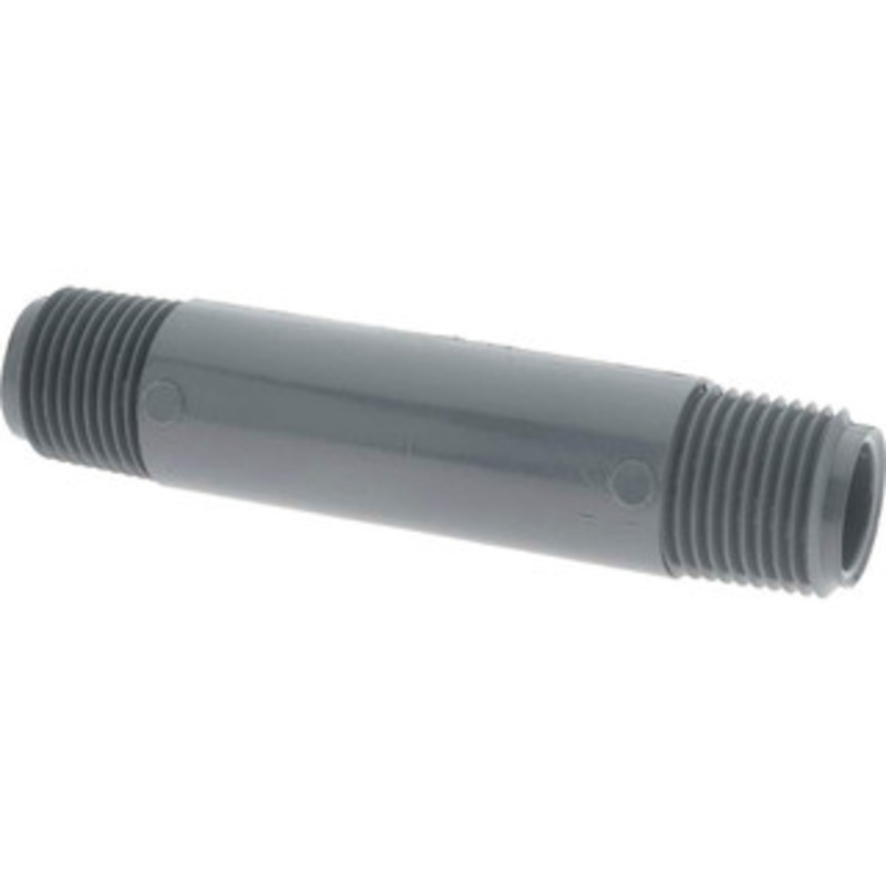 Value Collection 1/2 Pipe, 4 Long CPVC Threaded Plastic Pipe Nipple Schedule 80, Gray 882-040C – 37005212