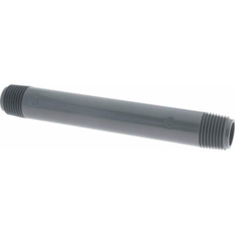 Value Collection 1/2 Pipe, 6 Long CPVC Threaded Plastic Pipe Nipple Schedule 80, Gray 882-060C – 37005220