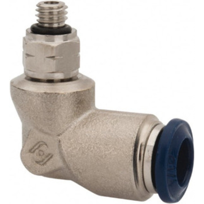 Value Collection 1/4 Outside Diam, 10-32 Universal, Nickel Plated Brass Push-to-Connect Tube Male Swivel Elbow 250 Max psi, Tube to Universal Thread Connection, Buna O-Ring 2555614065PRO – 81080111