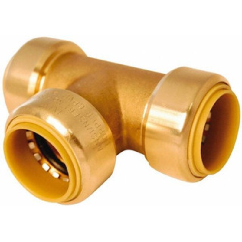 Value Collection 1 Outside Diam, 1-1/8 Standard, Brass Push-to-Connect Tube Union Tee 200 Max psi, Tube to Tube Connection, EPDM O-Ring 6632-005 – 70769989