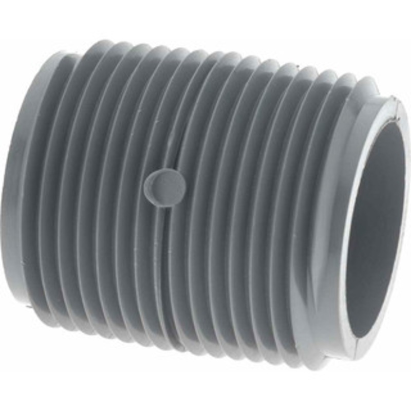 Value Collection 1 Pipe, 1-1/2 Long CPVC Threaded Plastic Pipe Nipple Schedule 80, Gray 884-005C – 37005295