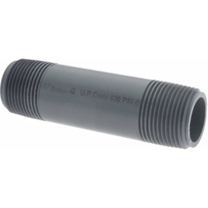 Value Collection 1 Pipe, 4-1/2 Long PVC Threaded Plastic Pipe Nipple Schedule 80, Gray 884-045 – 37004710