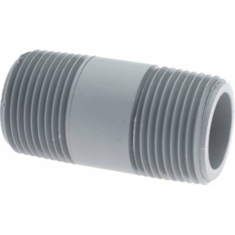 Value Collection 3/4 Pipe, 2 Long CPVC Threaded Plastic Pipe Nipple Schedule 80, Gray 883-020C – 37005253