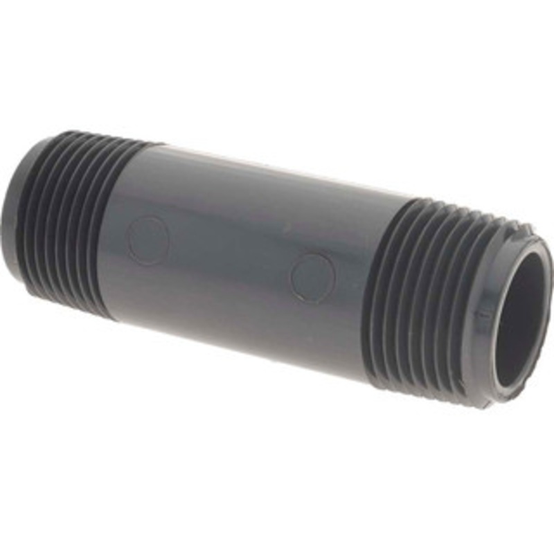 Value Collection 3/4 Pipe, 3 Long PVC Threaded Plastic Pipe Nipple Schedule 80, Gray 883-030 – 37004587