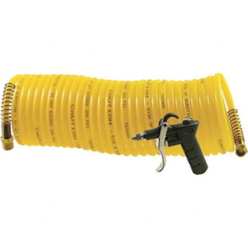 Value Collection 1/4 ID Pistol Grip Air Gun 25 ft. Long Nylon Hose, 1/4 Inlet, NPT Thread, 200 Max psi HS-0156 – 60193166