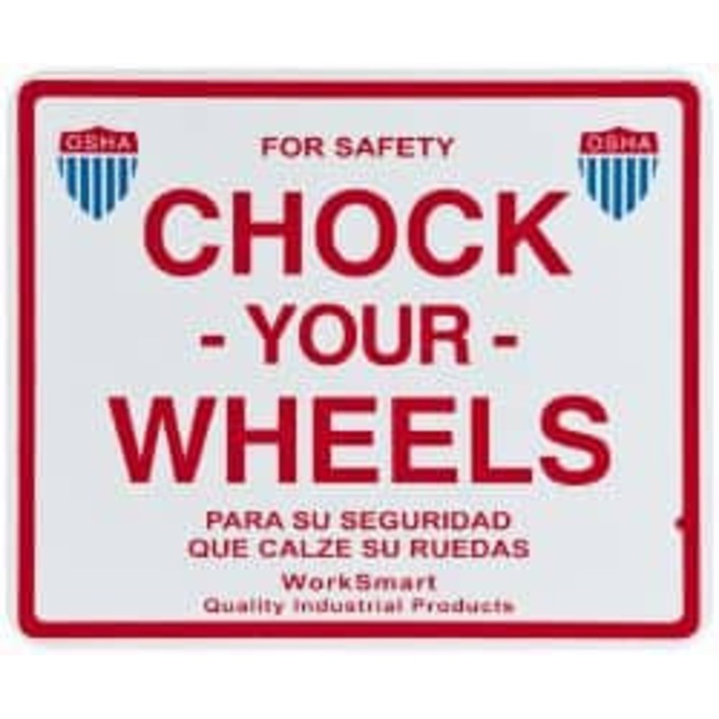 Value Collection Chock Your Wheels, Aluminum Safety Sign Use for Accident Prevention WS-MH-DOCK1-144 – 51380822