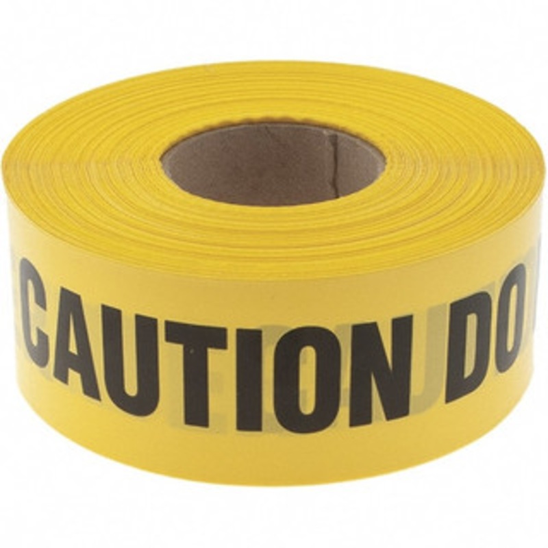 Value Collection 1,000 ft. Long x 3 Wide Roll, Polyethylene, Black & Yellow Barricade Tape Message: Caution – Do Not Enter BT3044 – 61651659