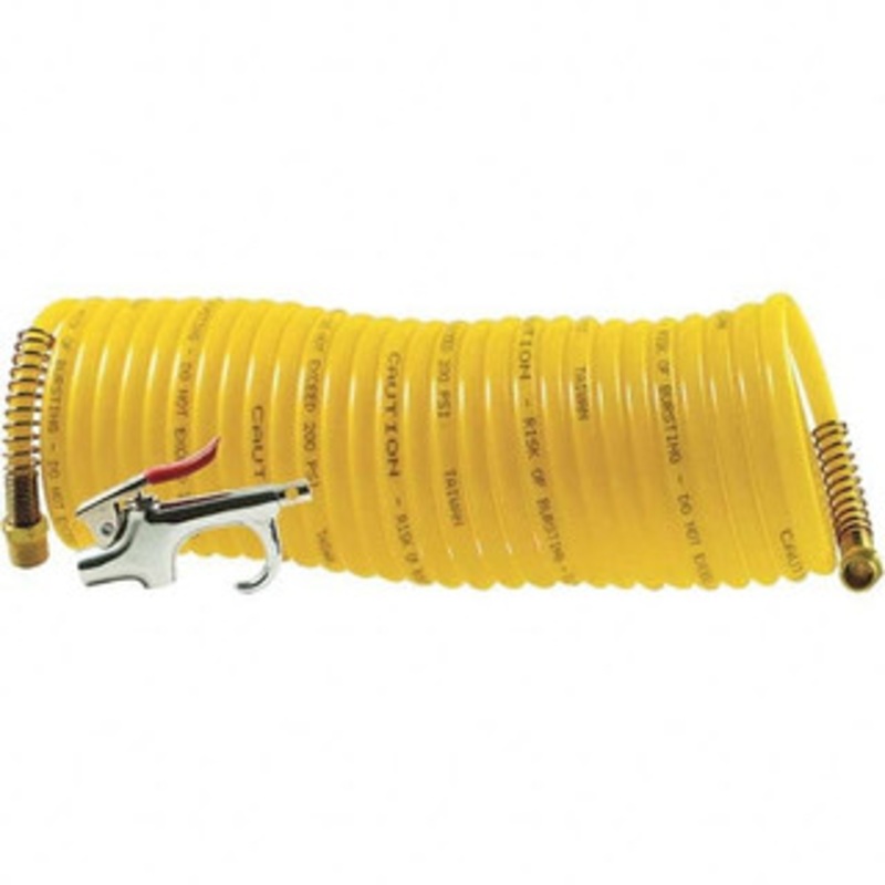 Value Collection 1/4 ID Thumb Lever Air Gun 25 ft. Long Nylon Hose, 1/4 Inlet, NPT Thread, 200 Max psi HS-0164 – 60193141