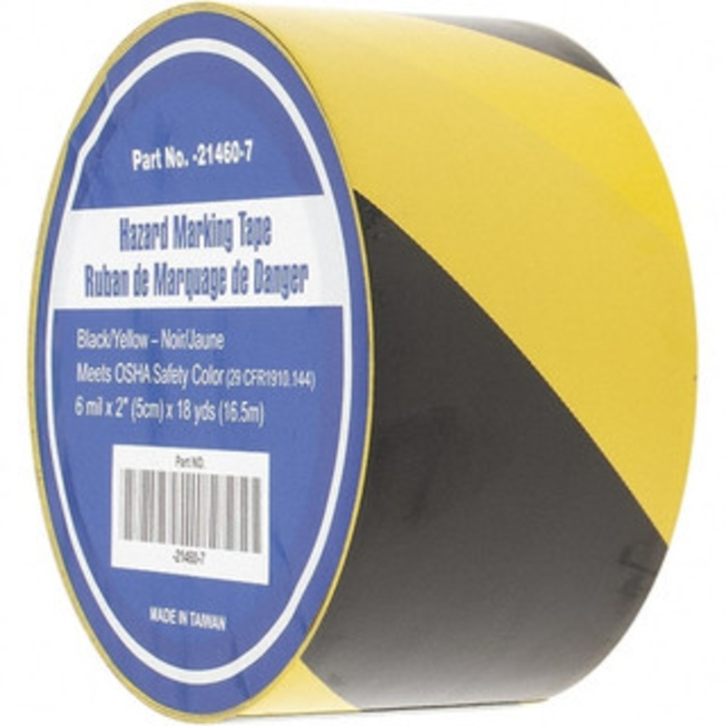 Value Collection 2 Vinyl Floor & Egress Tape Black & Yellow, Striped -21460-7 – 03400306