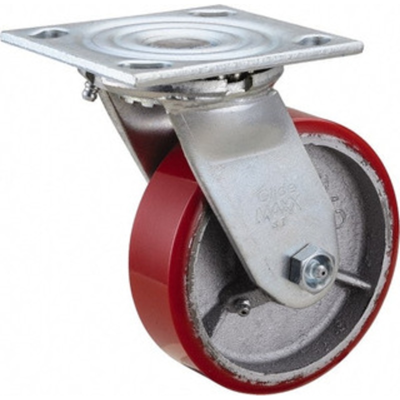 Value Collection 5 Diam x 1-1/2 Wide x 6-1/2 OAH Top Plate Mount Swivel Caster Polyurethane, 800 Lb Capacity, Roller Bearing, 4 x 4-1/2 Plate GMC-SI-0088 – 66027889