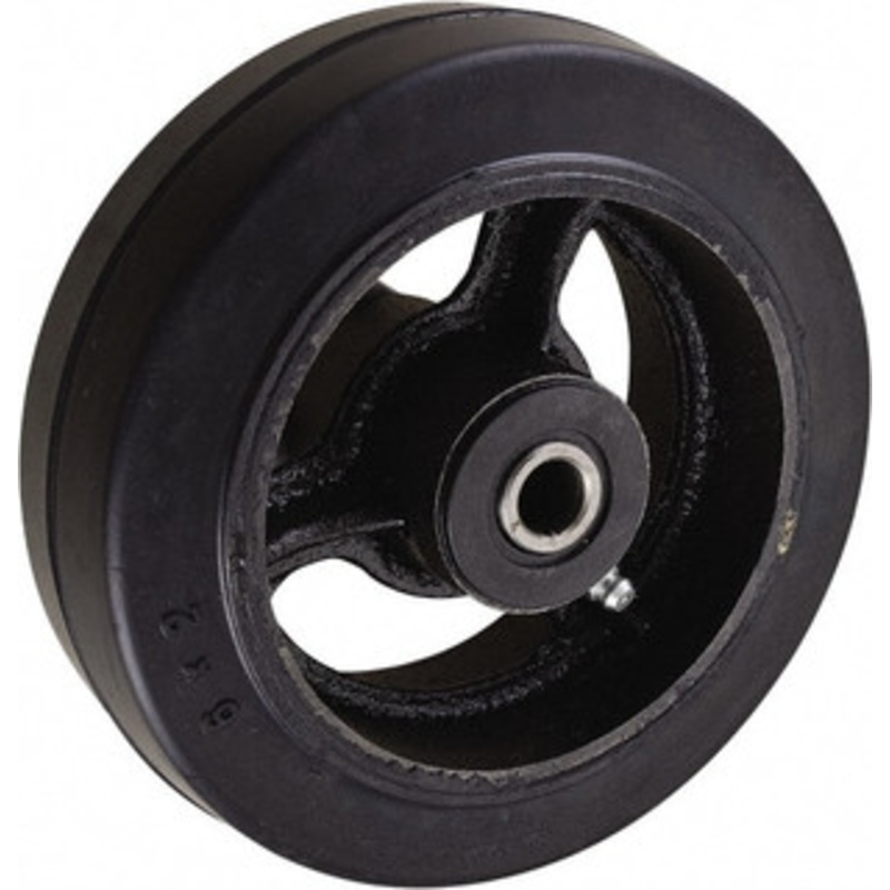 Value Collection 6 Diam x 2 Wide, Rubber Caster Wheel 820 Lb. Capacity, 2-3/16 Hub Length, 3/4 Axle Diam, Roller Bearing WH6X2MORR – 02275345