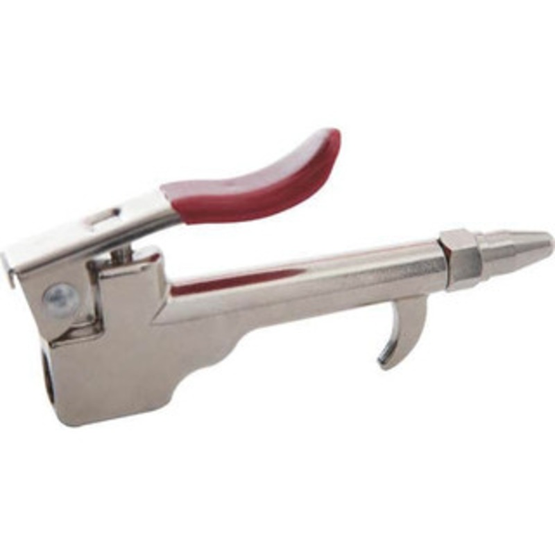 Value Collection 90 Max psi High Volume Safety Nozzle Thumb Lever Blow Gun 1/4 NPT, 1-7/16 Tube Length, Chrome Plated Zinc 4012055513JP – 40247843
