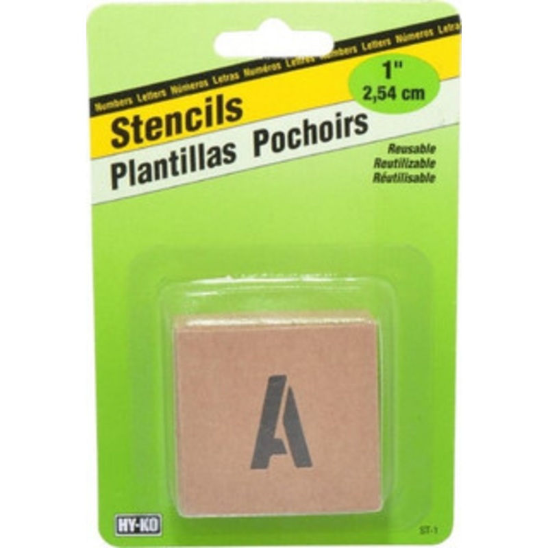 Value Collection Facility Stencils, Type: Letter Set (A-Z), Message Type: Plant Marking, Character Height (Inch): 1, Letter Value: Complete Alphabet, Material: Heavy-Duty Stencil Board ST-1 – 36940559