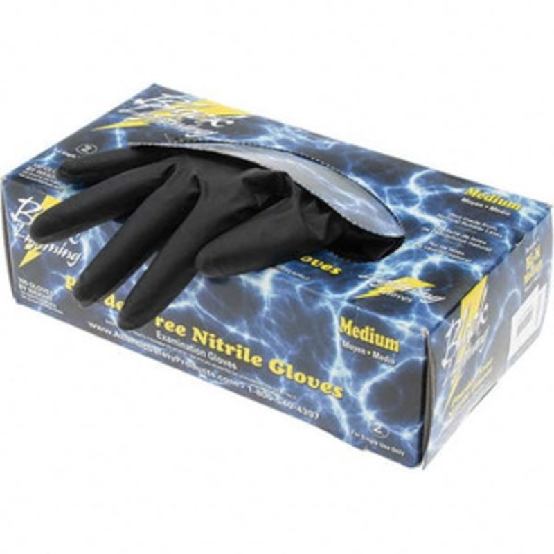 Value Collection Size M, 6 mil, Powder Free Nitrile Disposable Gloves Black BD-AT1008M – 53589032