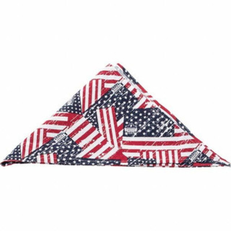Value Collection Size Universal Cooling Cotton Tie Hat Blue, Red, White, Flag Pattern, Tie Closure BD-250104 – 53613550