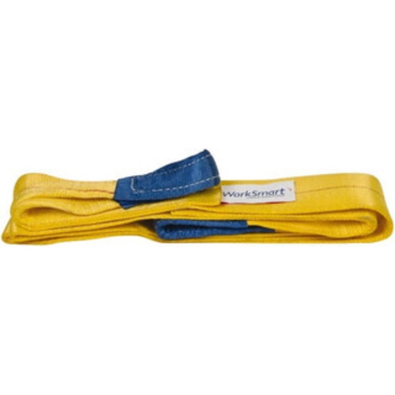 Value Collection 10 ft. Long x 2 Wide, 6,400 Lb Vertical Capacity, 2 Ply, Polyester Web Sling 5,000 Lb Choker Capacity, with Eye & Eye (Flat) WS-MH-SLNG1-140 – 43681485