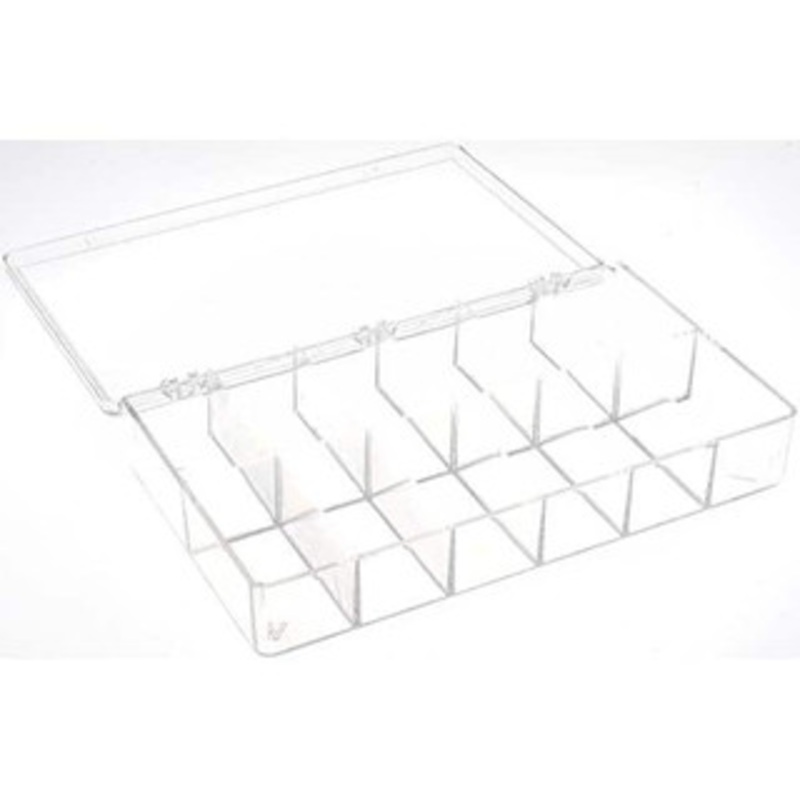 Value Collection 12 Compartment Small Parts Storage Box 11 Wide x 1-3/4 High x 6-1/2 Deep, Plastic Frame BD-80382 – 53591442