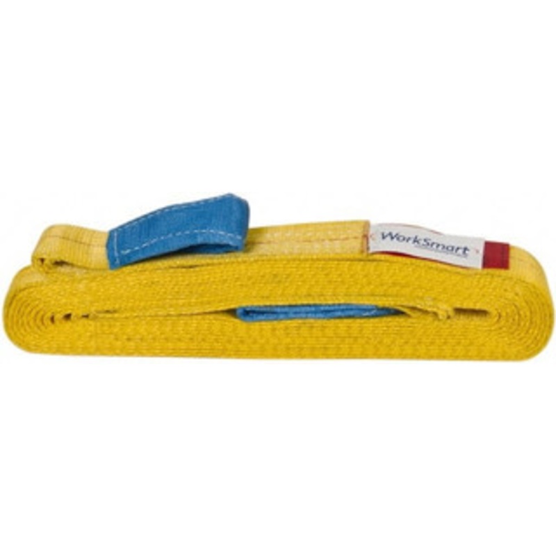 Value Collection 12 ft. Long x 2 Wide, 6,400 Lb Vertical Capacity, 2 Ply, Polyester Web Sling 5,000 Lb Choker Capacity, with Eye & Eye (Flat) WS-MH-SLNG1-141 – 43681493
