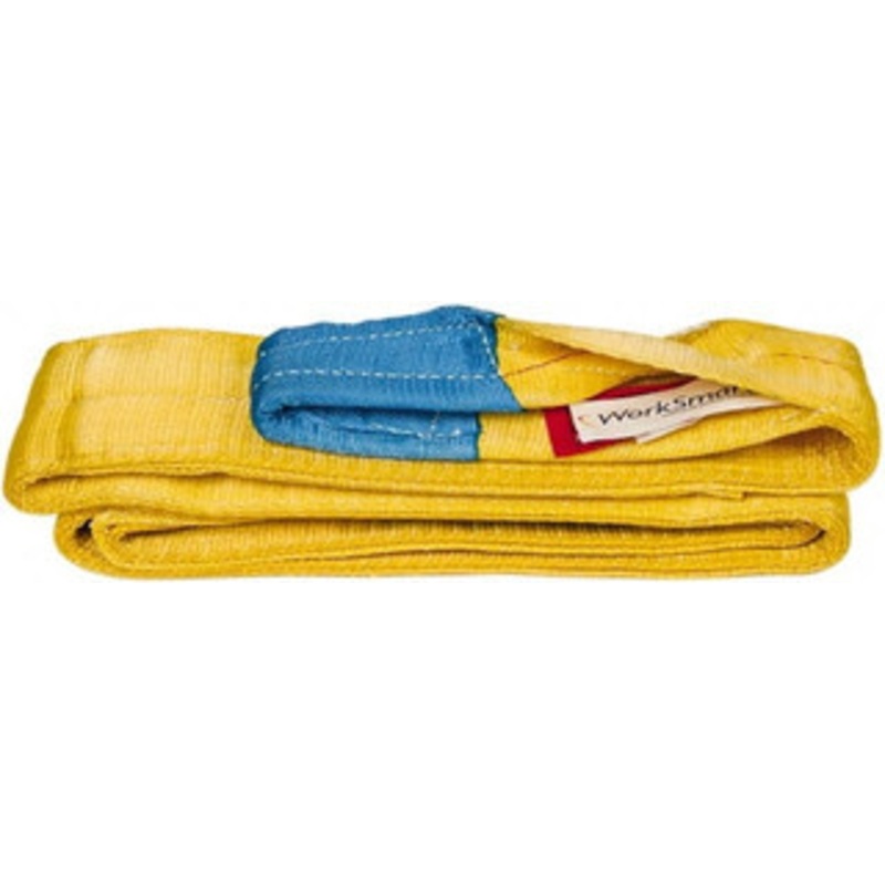Value Collection 12 ft. Long x 4 Wide, 6,400 Lb Vertical Capacity, 1 Ply, Polyester Web Sling 5,000 Lb Choker Capacity, with Eye & Eye (Flat) WS-MH-SLNG1-128 – 43682285
