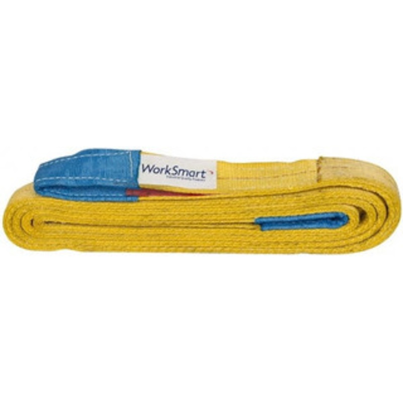 Value Collection 14 ft. Long x 2 Wide, 6,400 Lb Vertical Capacity, 2 Ply, Polyester Web Sling 5,000 Lb Choker Capacity, with Eye & Eye (Flat) WS-MH-SLNG1-142 – 43681501