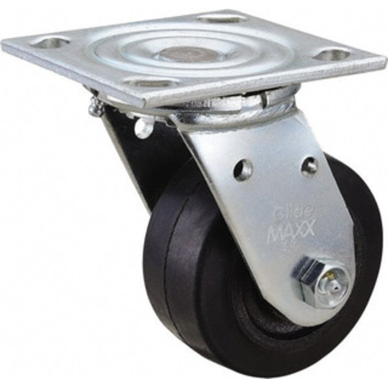Value Collection 4 Diam x 2 Wide x 5-5/8 OAH Top Plate Mount Swivel Caster Rubber, 300 Lb Capacity, Roller Bearing, 4 x 4-1/2 Plate ES4X2MOR – 66027863