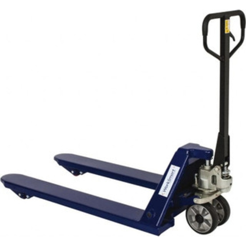 Value Collection 5,500 Lb Capacity, 6-1/2 Lift 4-Directional Pallet Truck 3-3/8 Min Lift Height, 48 Fork Length x 27 Fork Width, 27 Overall Width WS-MH-PALL-015 – 42032813