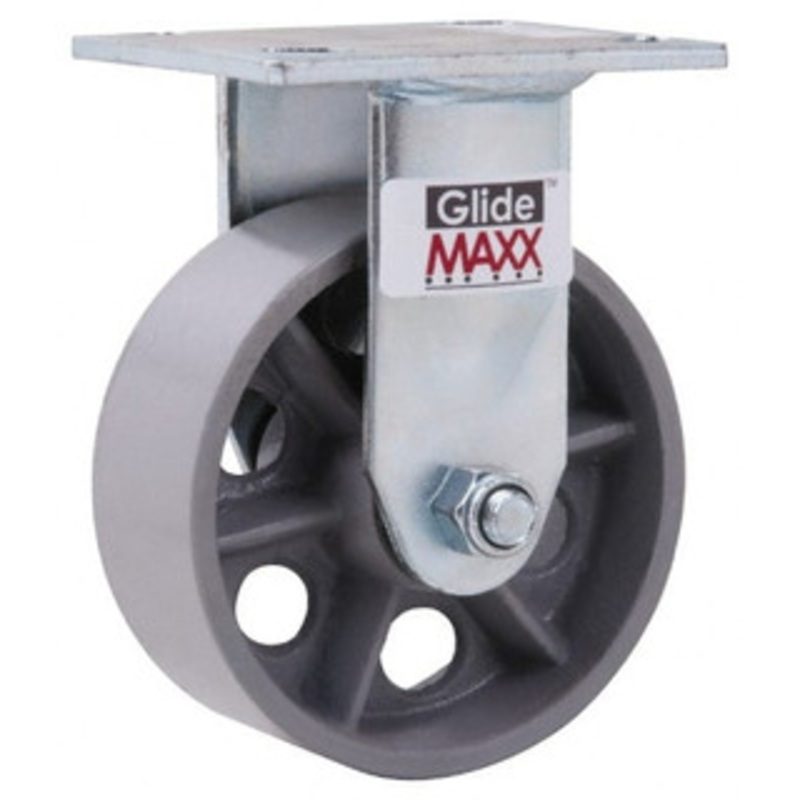 Value Collection 5 Diam x 2 Wide x 6-1/2 OAH Top Plate Mount Rigid Caster Semi-Steel, 1,000 Lb Capacity, Roller Bearing, 4 x 4-1/2 Plate GMC-SH-0079 – 66028242