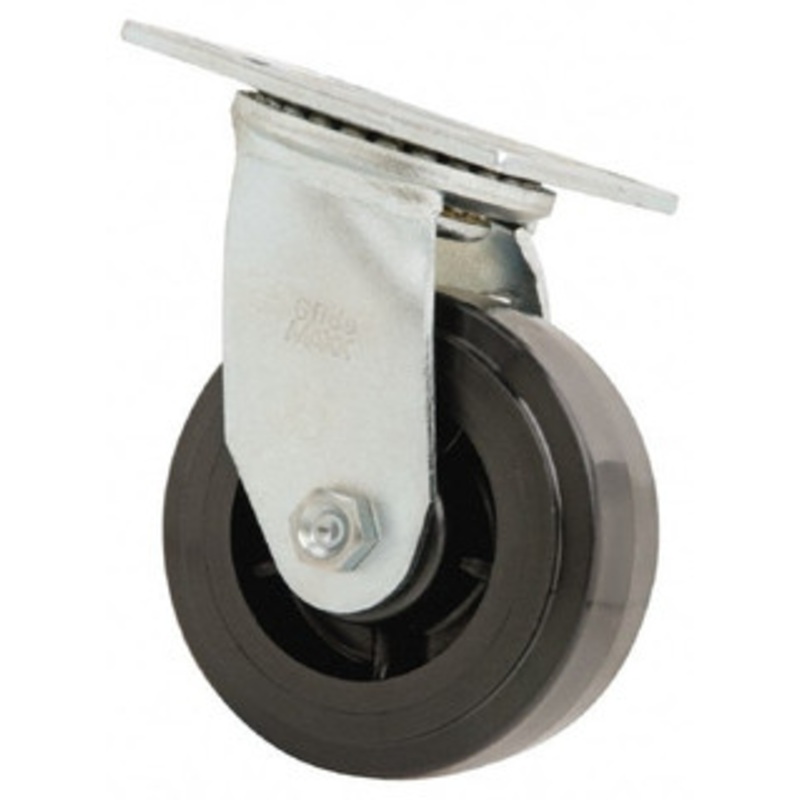 Value Collection 5 Diam x 2 Wide x 6-1/2 OAH Top Plate Mount Swivel Caster Polyolefin, 650 Lb Capacity, Delrin Bearing, 4 x 4-1/2 Plate GMC-SH-0093 – 66027939
