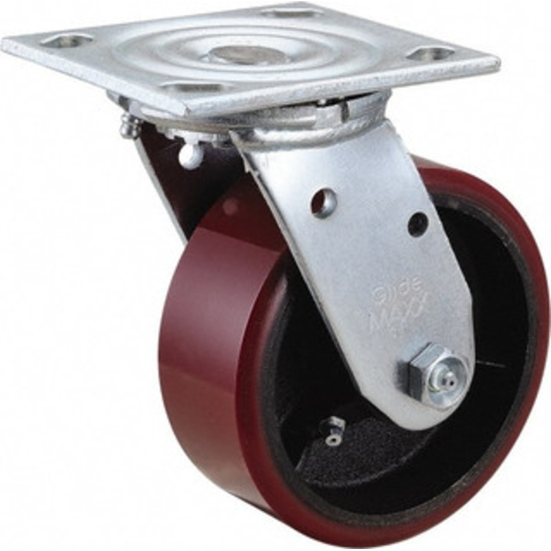 Value Collection 5 Diam x 2 Wide x 6-1/2 OAH Top Plate Mount Swivel Caster Polyurethane, 500 Lb Capacity, Roller Bearing, 4 x 4-1/2 Plate GMC-SI-0061 – 89765002