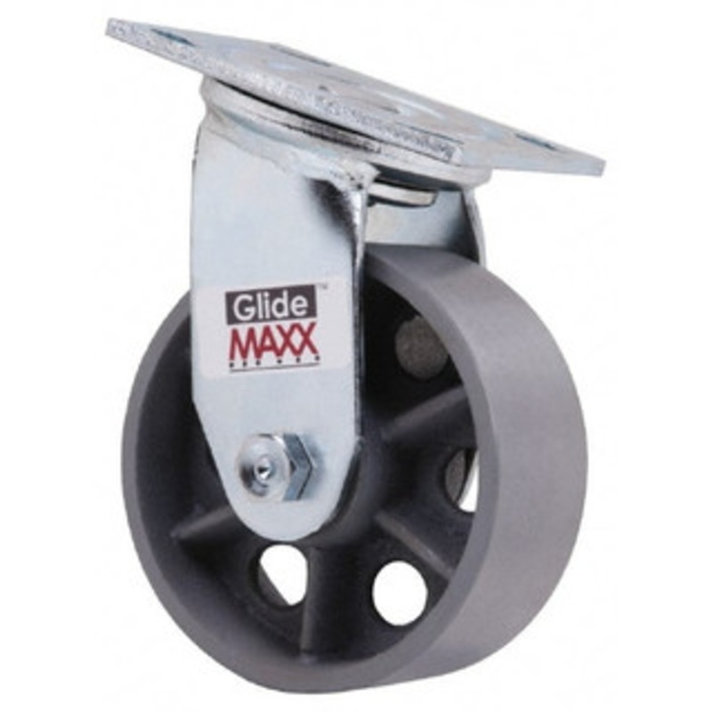 Value Collection 5 Diam x 2 Wide x 6-1/2 OAH Top Plate Mount Swivel Caster Semi-Steel, 1,000 Lb Capacity, Roller Bearing, 4 x 4-1/2 Plate GMC-SH-0075 – 66027947