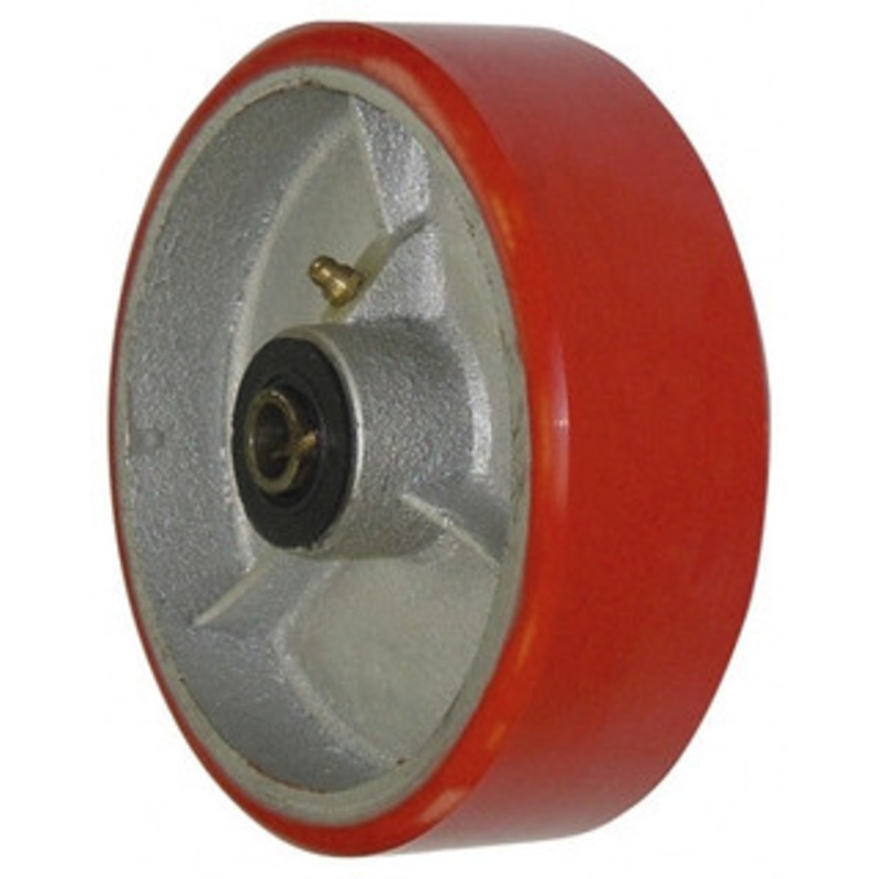 Value Collection 6 Diam x 2 Wide, Polyurethane Caster Wheel 1,100 Lb. Capacity, 2-3/16 Hub Length, 3/4 Axle Diam, Roller Bearing WH6X2MOPR – 02275410