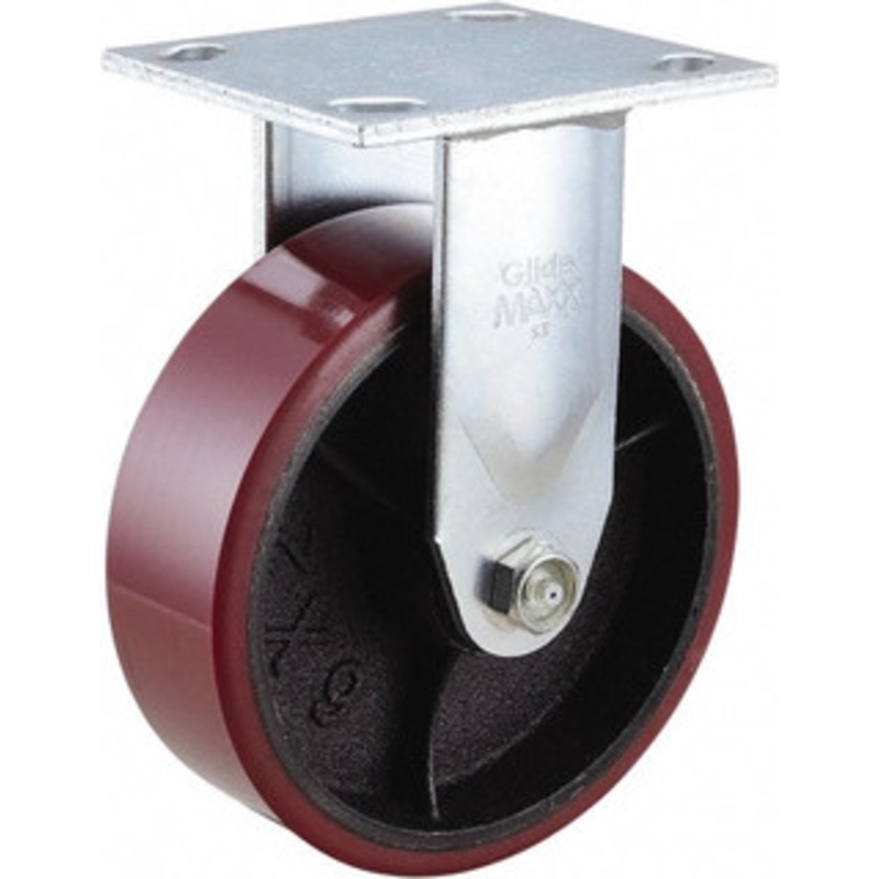 Value Collection 6 Diam x 2 Wide x 7-1/2 OAH Top Plate Mount Rigid Caster Polyurethane, 1,200 Lb Capacity, Roller Bearing, 4 x 4-1/2 Plate GMC-SI-0064 – 89765143