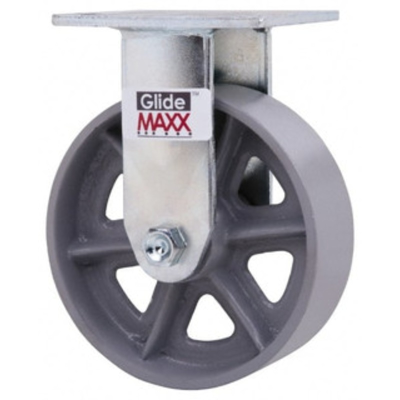Value Collection 6 Diam x 2 Wide x 7-1/2 OAH Top Plate Mount Rigid Caster Semi-Steel, 1,200 Lb Capacity, Roller Bearing, 4 x 4-1/2 Plate GMC-SH-0090 – 66028291