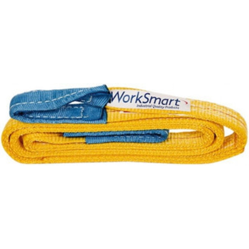 Value Collection 6 ft. Long x 1 Wide, 3,200 Lb Vertical Capacity, 2 Ply, Polyester Web Sling 2,500 Lb Choker Capacity, with Eye & Eye (Twisted) WS-MH-SLNG1-205 – 43682038