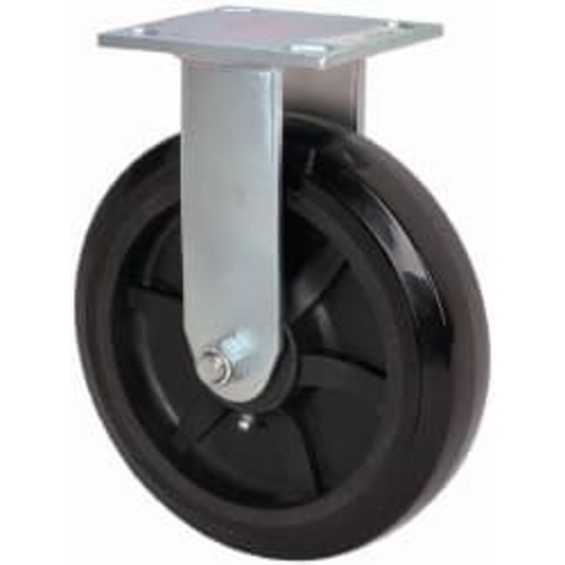 Value Collection 8 Diam x 2 Wide x 9-1/2 OAH Top Plate Mount Rigid Caster Polyolefin, 1,000 Lb Capacity, Roller Bearing, 4 x 4-1/2 Plate GMC-SH-0091 – 66028341
