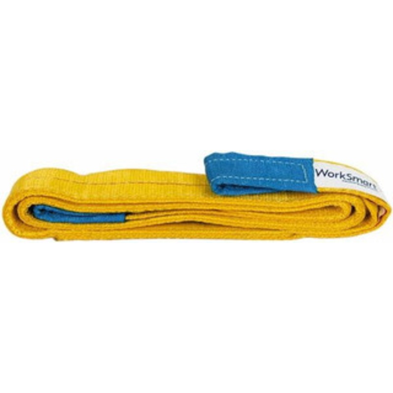Value Collection 8 ft. Long x 2 Wide, 6,400 Lb Vertical Capacity, 2 Ply, Polyester Web Sling 5,000 Lb Choker Capacity, with Eye & Eye (Twisted) WS-MH-SLNG1-210 – 43682087