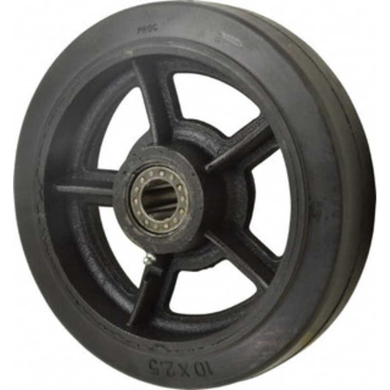 Value Collection 10 Diam x 2-1/2 Wide, Rubber Caster Wheel 800 Lb. Capacity, 2-3/4 Hub Length, 1 Axle Diam, Roller Bearing MR1040116 – 89764872