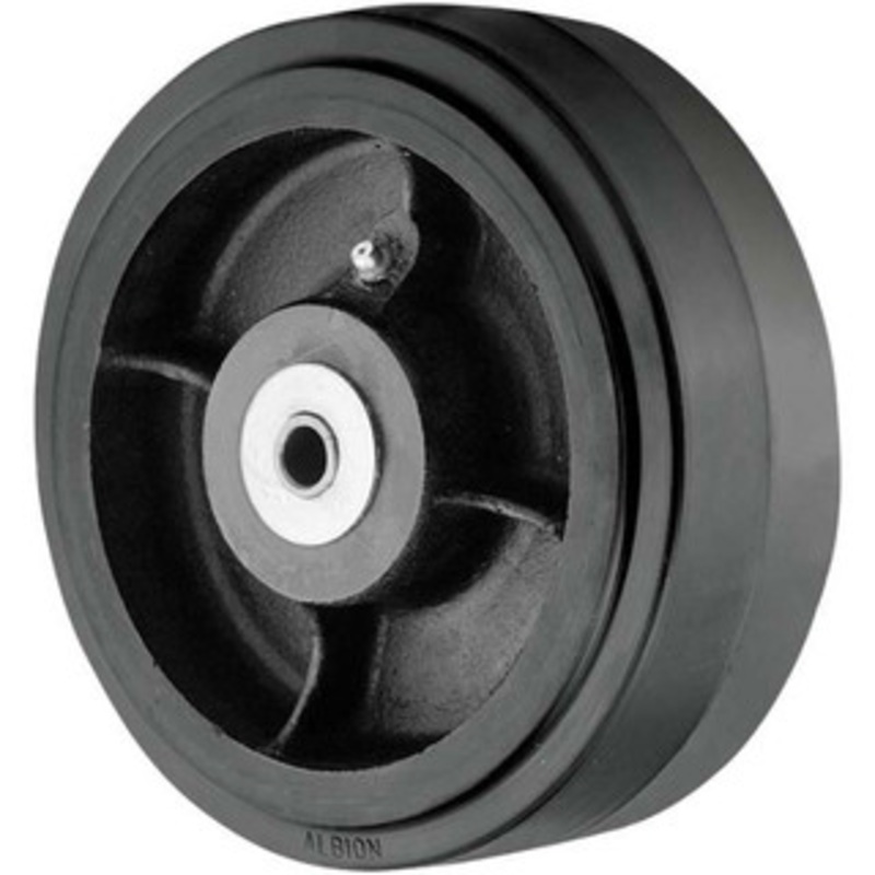 Value Collection 12 Diam x 2-1/2 Wide, Rubber Caster Wheel 1,700 Lb. Capacity, 2-3/4 Hub Length, 1 Axle Diam, Roller Bearing MR1240516 – 02275386