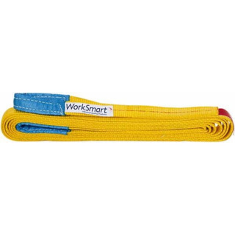 Value Collection 20 ft. Long x 1 Wide, 1,600 Lb Vertical Capacity, 1 Ply, Polyester Web Sling 1,250 Lb Choker Capacity, with Eye & Eye (Flat) WS-MH-SLNG1-114 – 43681279