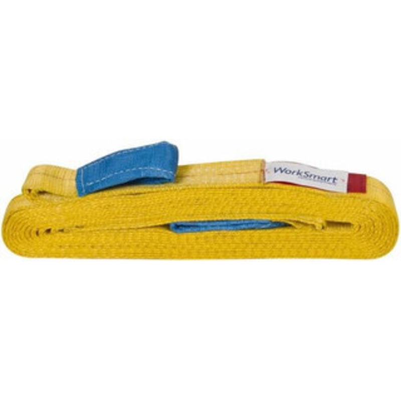 Value Collection 20 ft. Long x 2 Wide, 6,400 Lb Vertical Capacity, 2 Ply, Polyester Web Sling 5,000 Lb Choker Capacity, with Eye & Eye (Flat) WS-MH-SLNG1-144 – 43681527