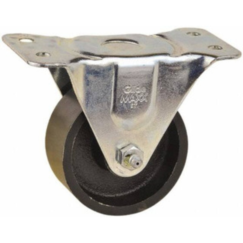 Value Collection 3 Diam x 1-1/4 Wide x 4-1/4 OAH Top Plate Mount Rigid Caster Cast Iron, 275 Lb Capacity, Self-Lubricating Bearing, 2-1/2 x 5 Plate 3-31-120-2 – 66027186