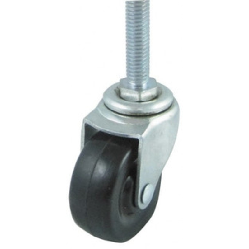 Value Collection 3 Diam x 1 Wide x 4 OAH Stem Mount Swivel Caster Rubber, 100 Lb Capacity, Ball Bearing, 3/8-16 x 1 Threaded Stem C54HR3S1 – 66388794