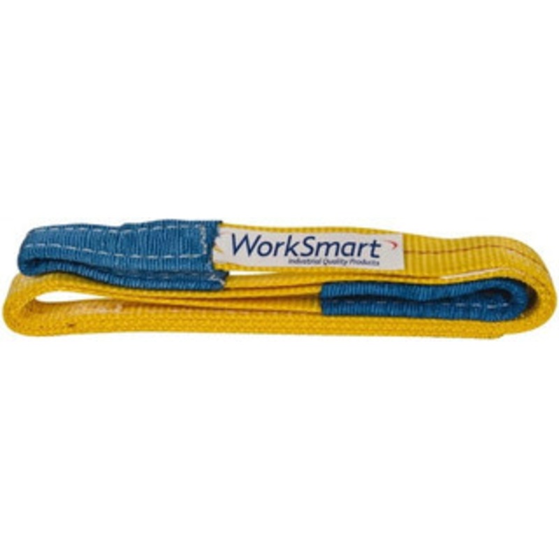 Value Collection 3 ft. Long x 2 Wide, 6,400 Lb Vertical Capacity, 2 Ply, Polyester Web Sling 5,000 Lb Choker Capacity, with Eye & Eye (Flat) WS-MH-SLNG1-136 – 43681444