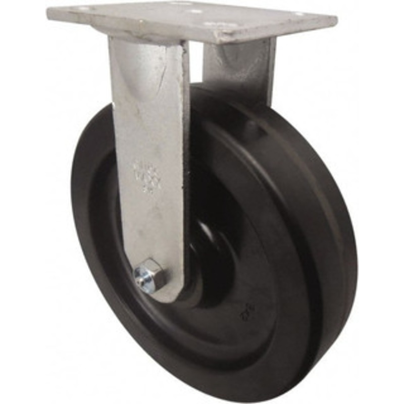 Value Collection 8 Diam x 2 Wide x 9-1/2 OAH Top Plate Mount Rigid Caster Phenolic, 900 Lb Capacity, Roller Bearing, 4 x 4-1/2 Plate GMC-SH-0084 – 66028333